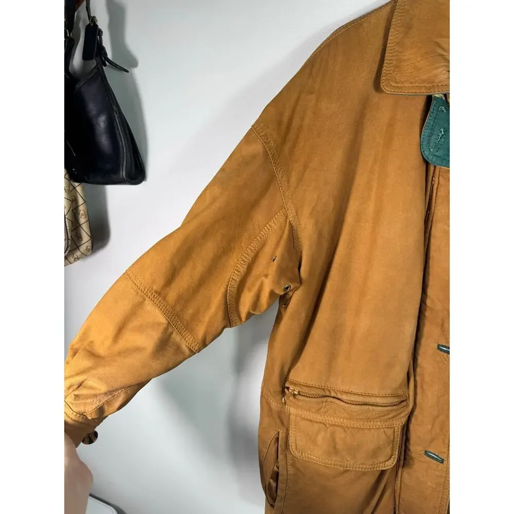 Vintage Marc by Andrew Marc Tan Brown Leather Jacket Size Small